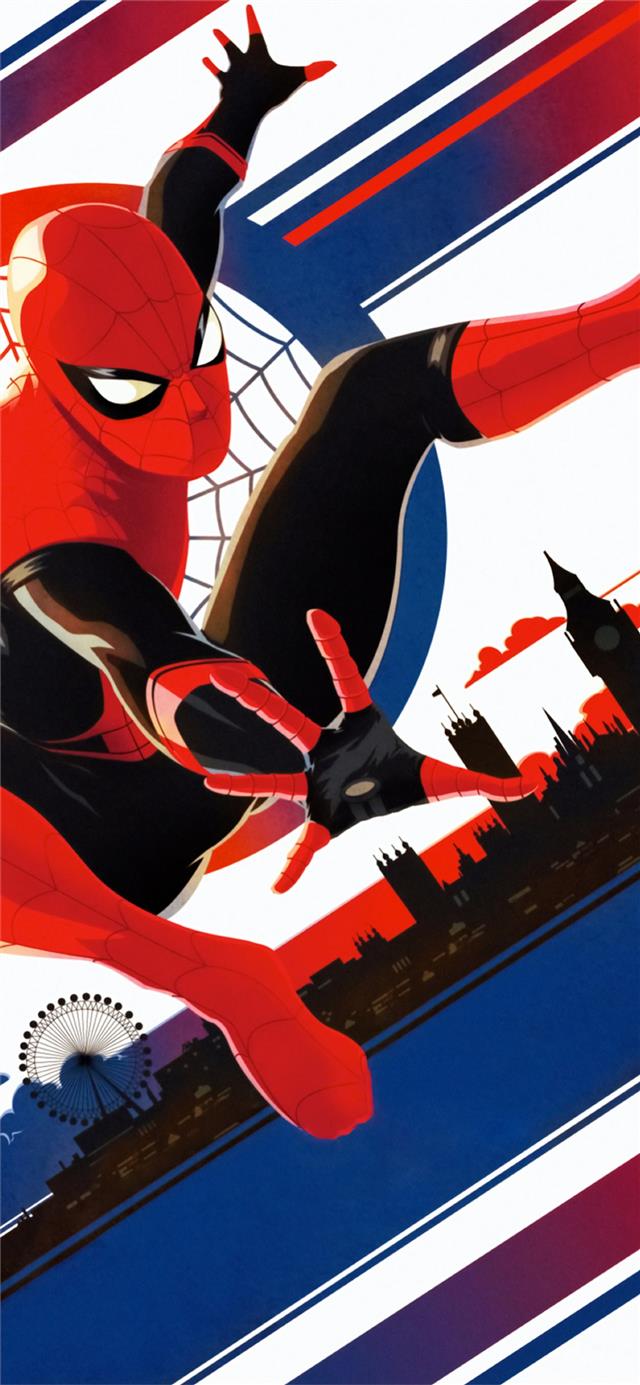 1125x2436 spiderman far from home movie poster 4k - spiderman iPhone X Wallpaper