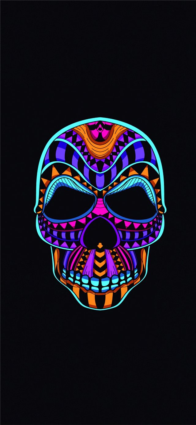 1125x2436 skull dark minimal 4k -  iPhone X Wallpaper