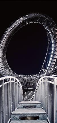 gray roller coaster track wallpaper