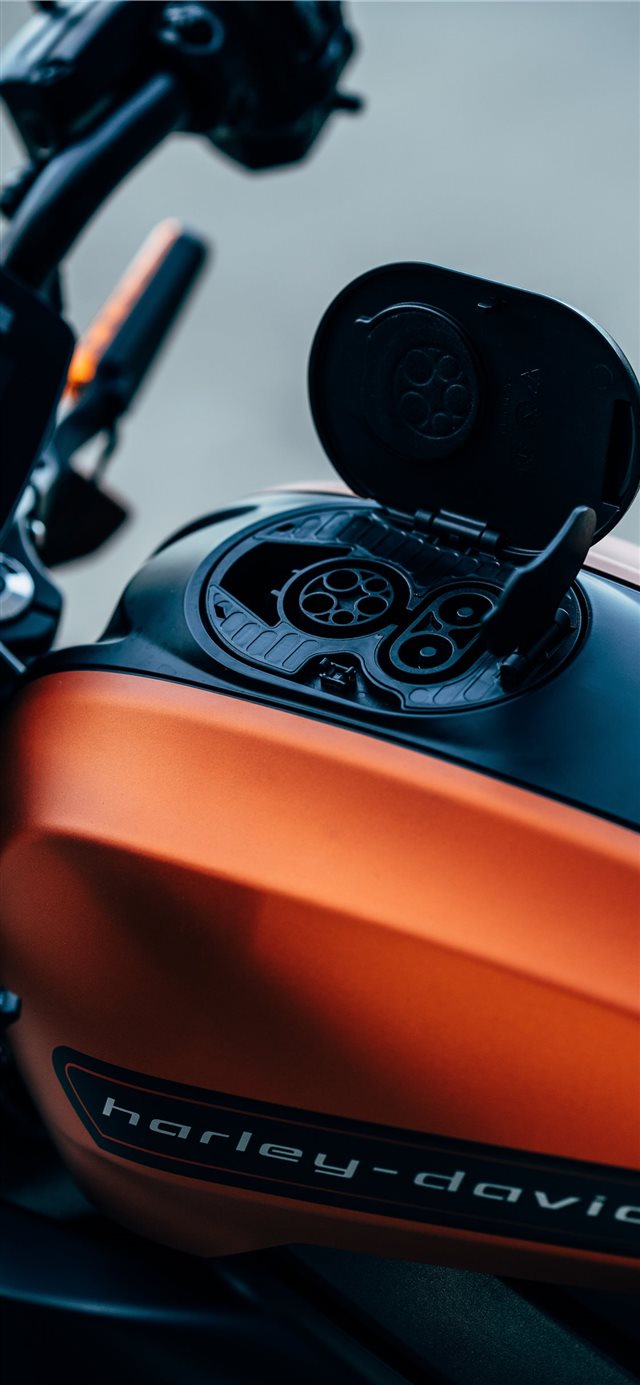1125x2436 orange and black Harley Davidson motorcycle - glass iPhone X Wallpaper