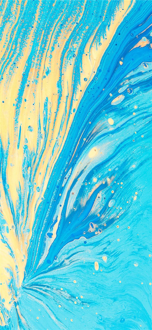 1125x2436 blue and yellow abstract artwork -  iPhone X Wallpaper