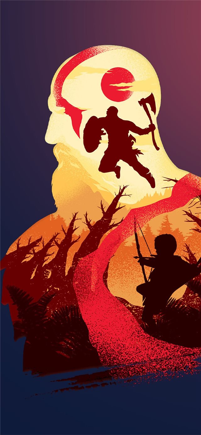 1125x2436 god ofwar 4 4k - ps games iPhone X Wallpaper