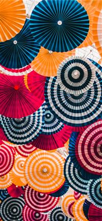 assorted color umbrella wallpaper
