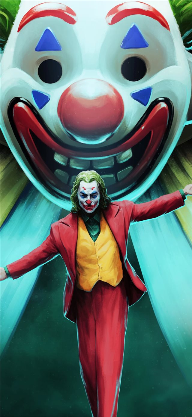 1125x2436 joker movie art - supervillain iPhone X Wallpaper