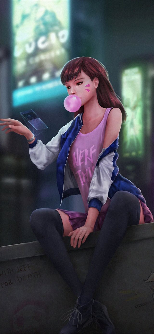 1125x2436 dva overwatch casual - overwatch iPhone X Wallpaper