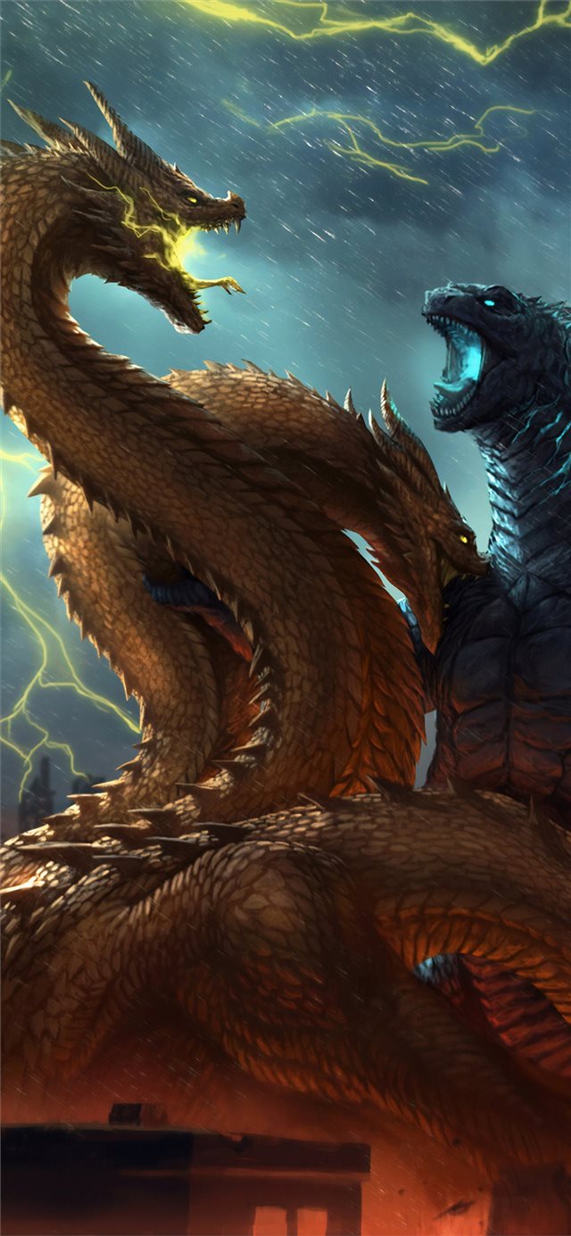 1125x2436 godzilla king of the monsters fanposter 4k -  iPhone X Wallpaper
