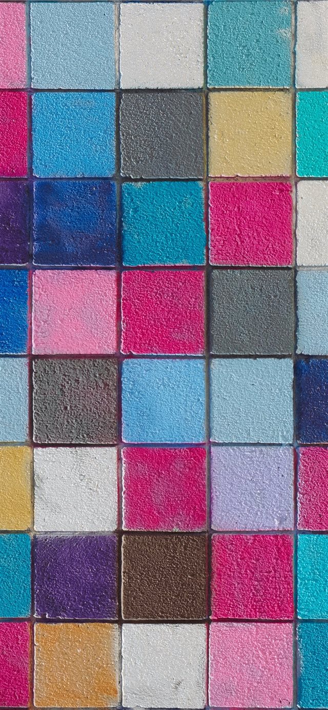1125x2436 multicolored marble tiles - light iPhone X Wallpaper
