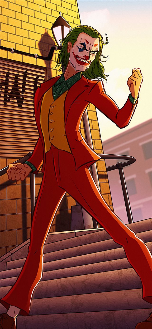 1125x2436 joker dance - supervillain iPhone X Wallpaper