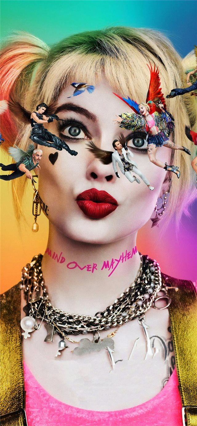 1125x2436 harley quinn birds of prey 2020 4k -  iPhone X Wallpaper