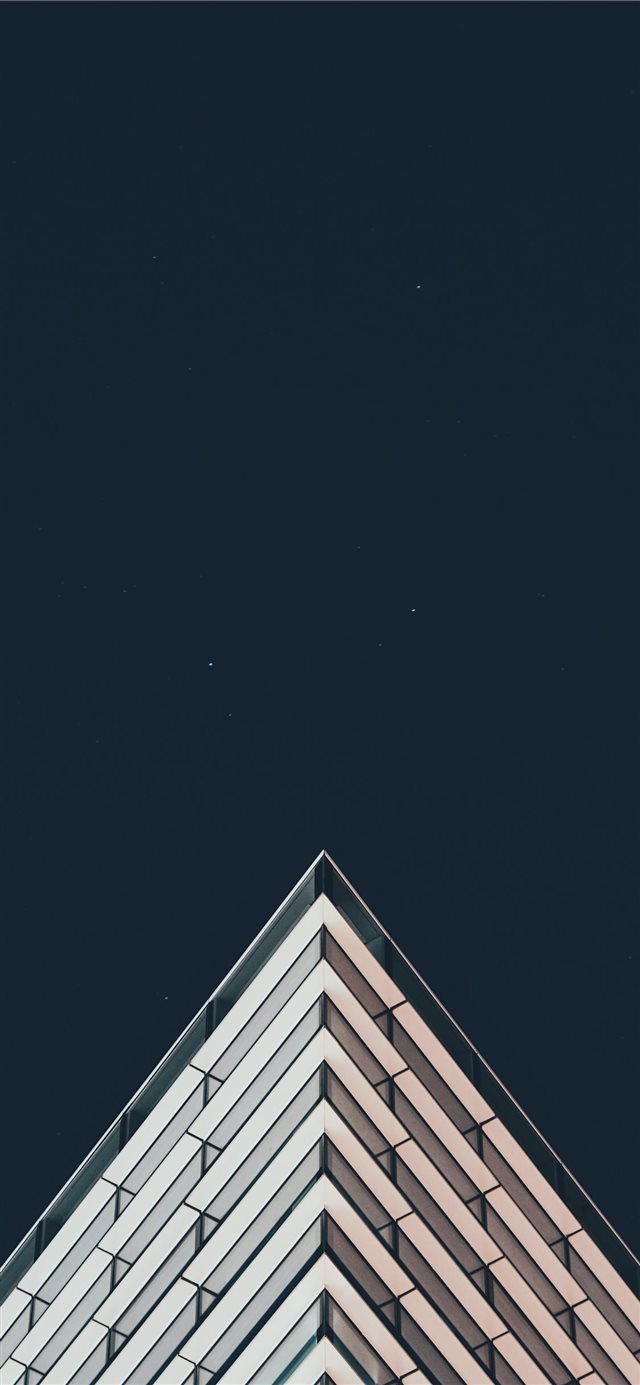 1125x2436 white building under stars - green iPhone X Wallpaper