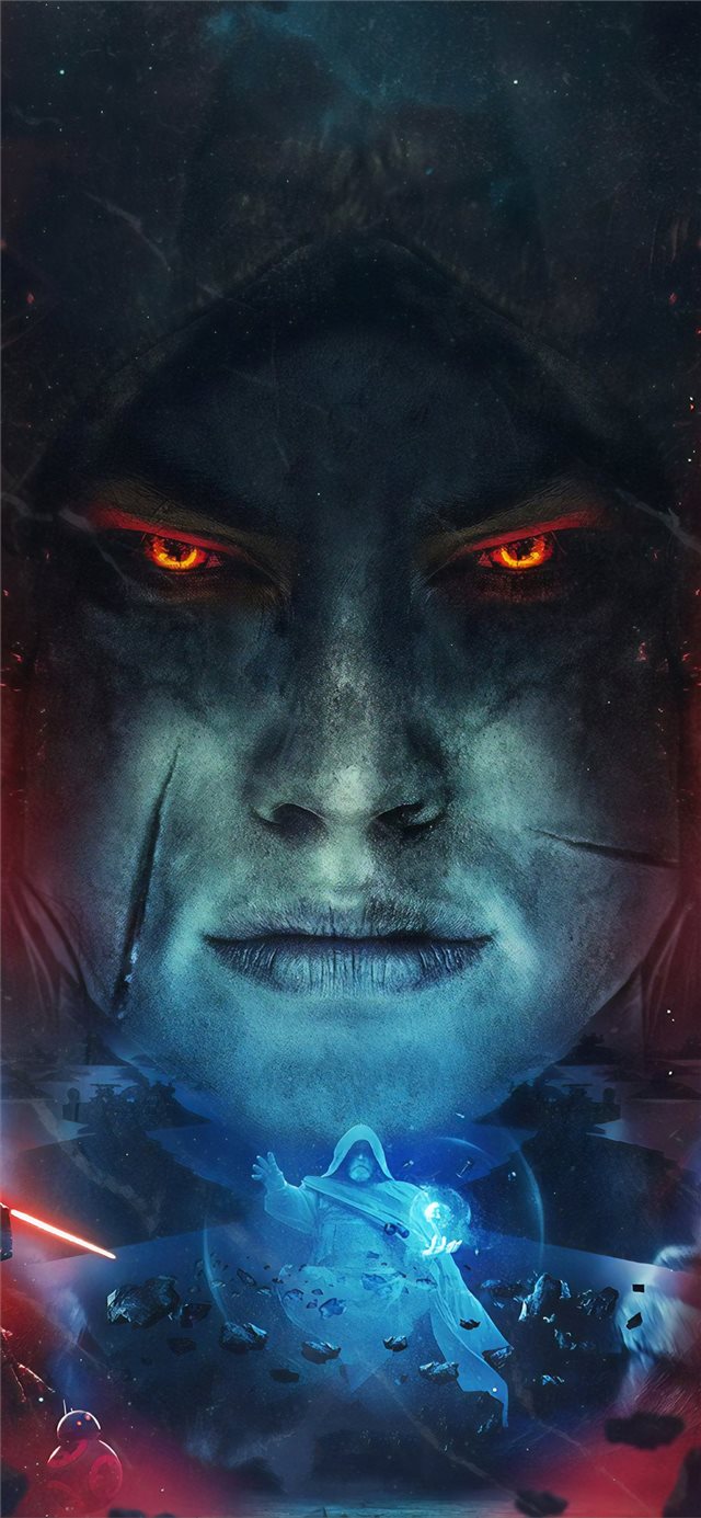 1125x2436 star wars the rise of skywalker movie art 4k -  iPhone X Wallpaper