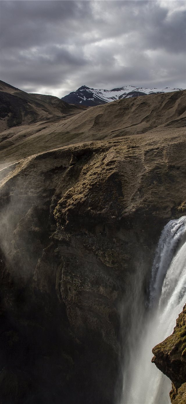 1125x2436 waterfalls - mountain iPhone X Wallpaper