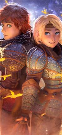 hiccup and astrid 5k wallpaper