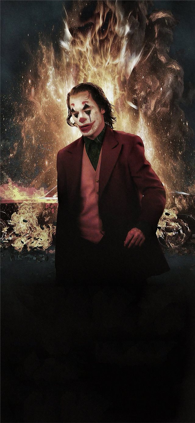 1125x2436 joker 2019 movie 4k new -  iPhone X Wallpaper