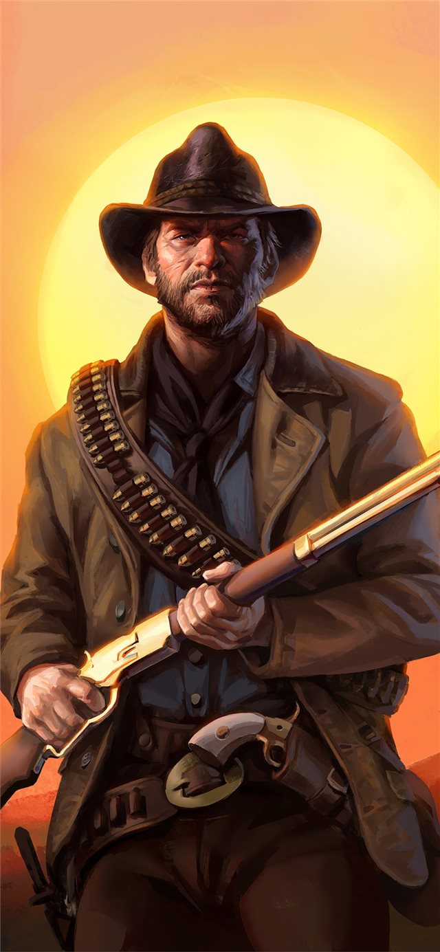 1125x2436 red dead redemption art - artstation iPhone X Wallpaper