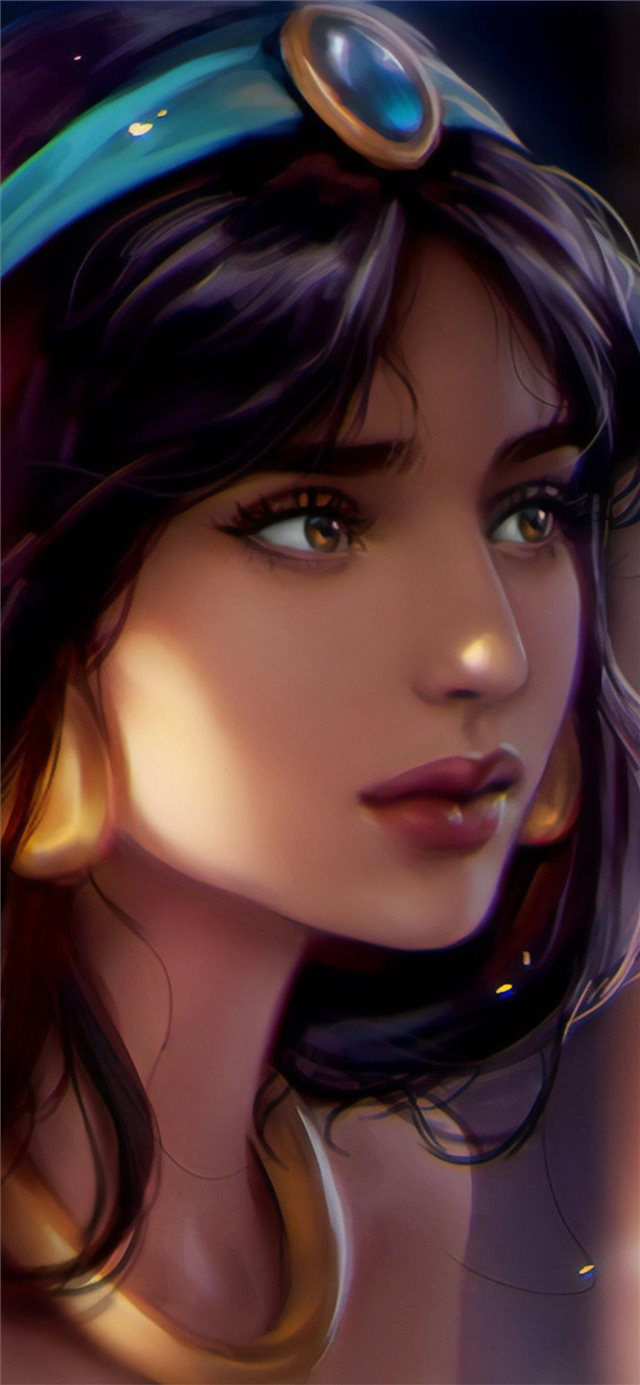 1125x2436 jasmine art new - aladdin iPhone X Wallpaper