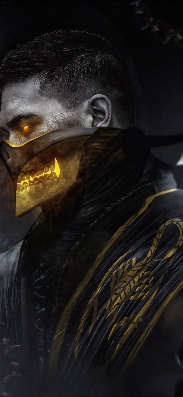 1125x2436 scorpion mortal kombat art - digital art iPhone X Wallpaper