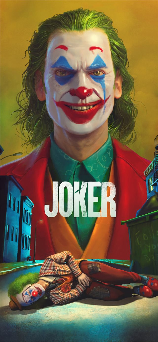 1125x2436 joker movie4k art - supervillain iPhone X Wallpaper