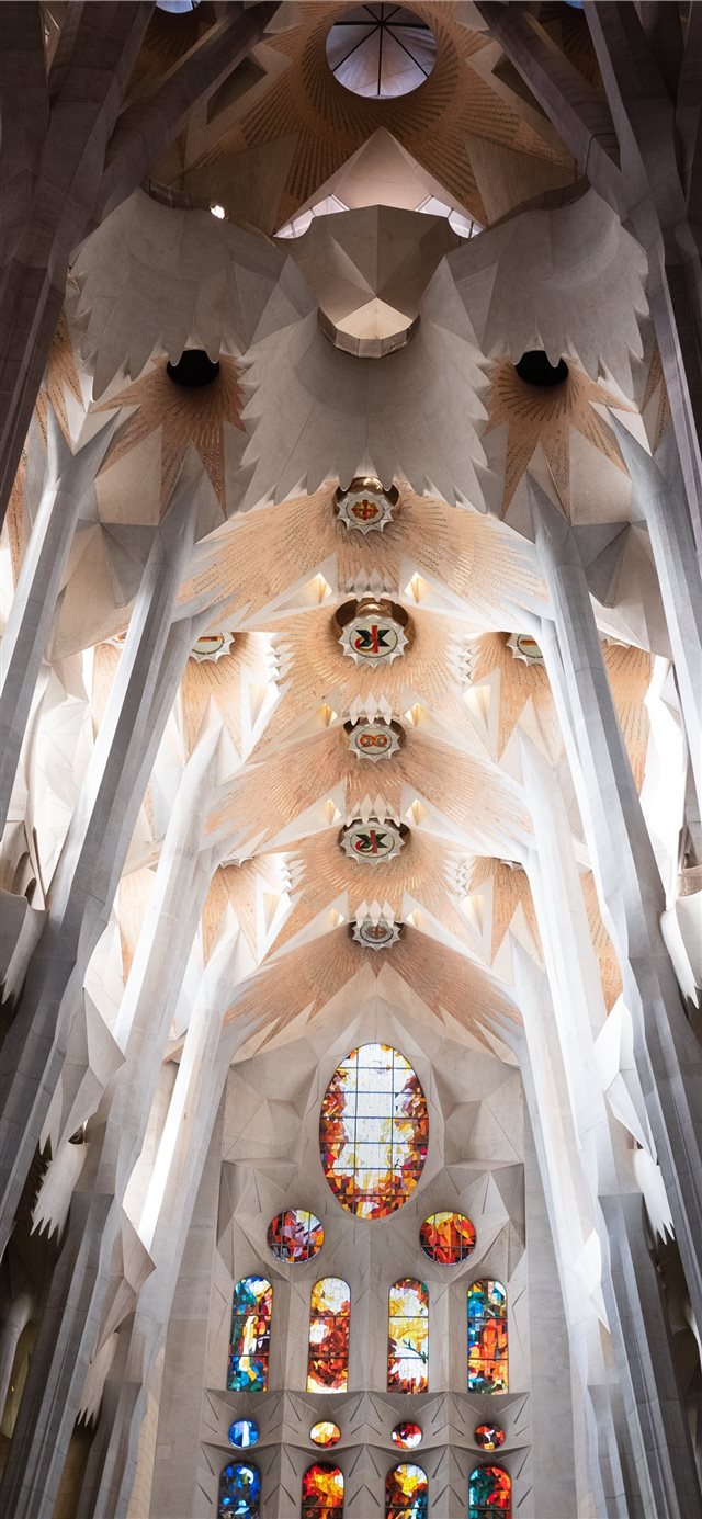 1125x2436 white and brown concrete church interior - brown iPhone X Wallpaper