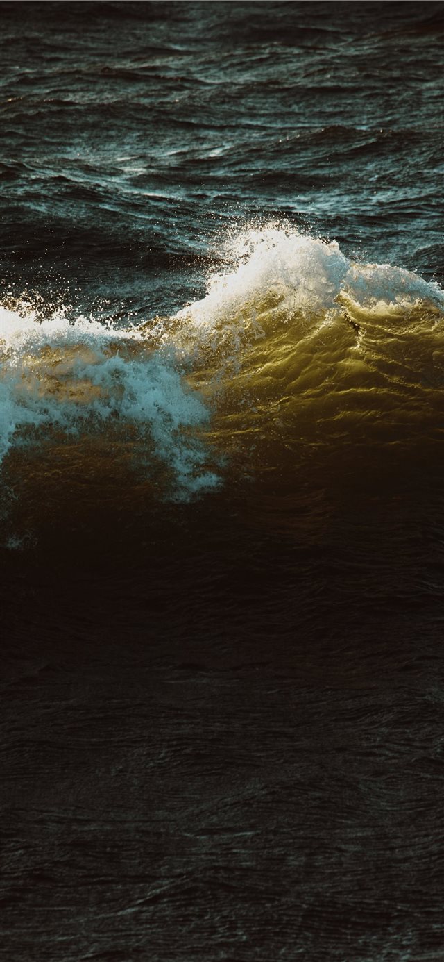 1125x2436 sea waves photo - nature iPhone X Wallpaper