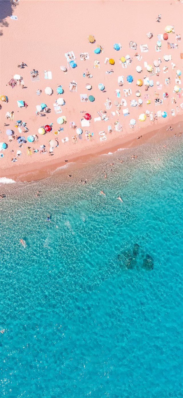 1125x2436 high angle photography of seashore - scenery iPhone X Wallpaper