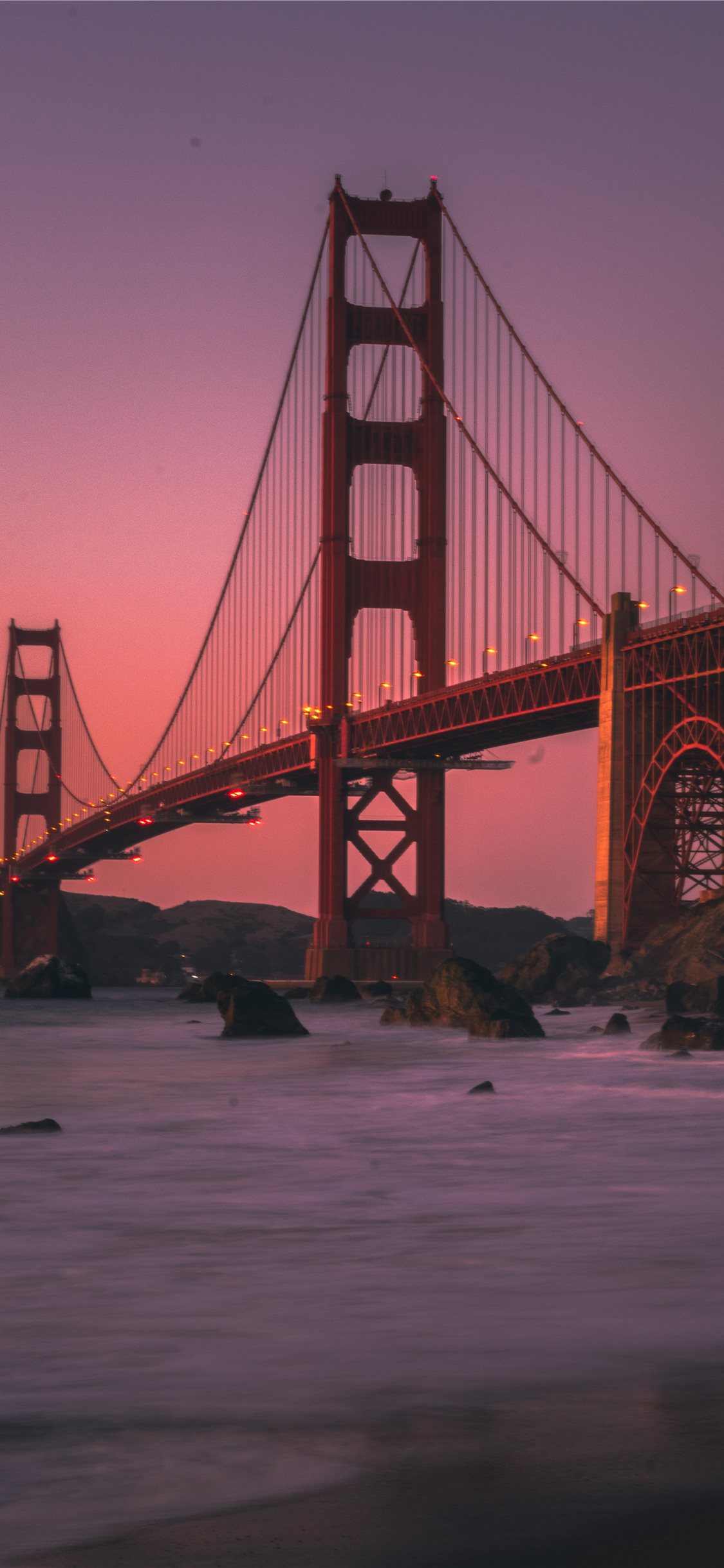 Golden Gate Bridge during sunset iPhone