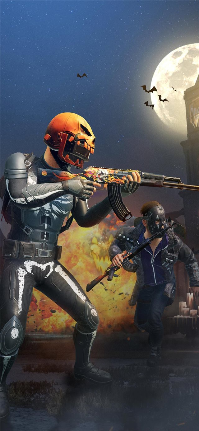 1125x2436 pubg halloween update 4k -  iPhone X Wallpaper