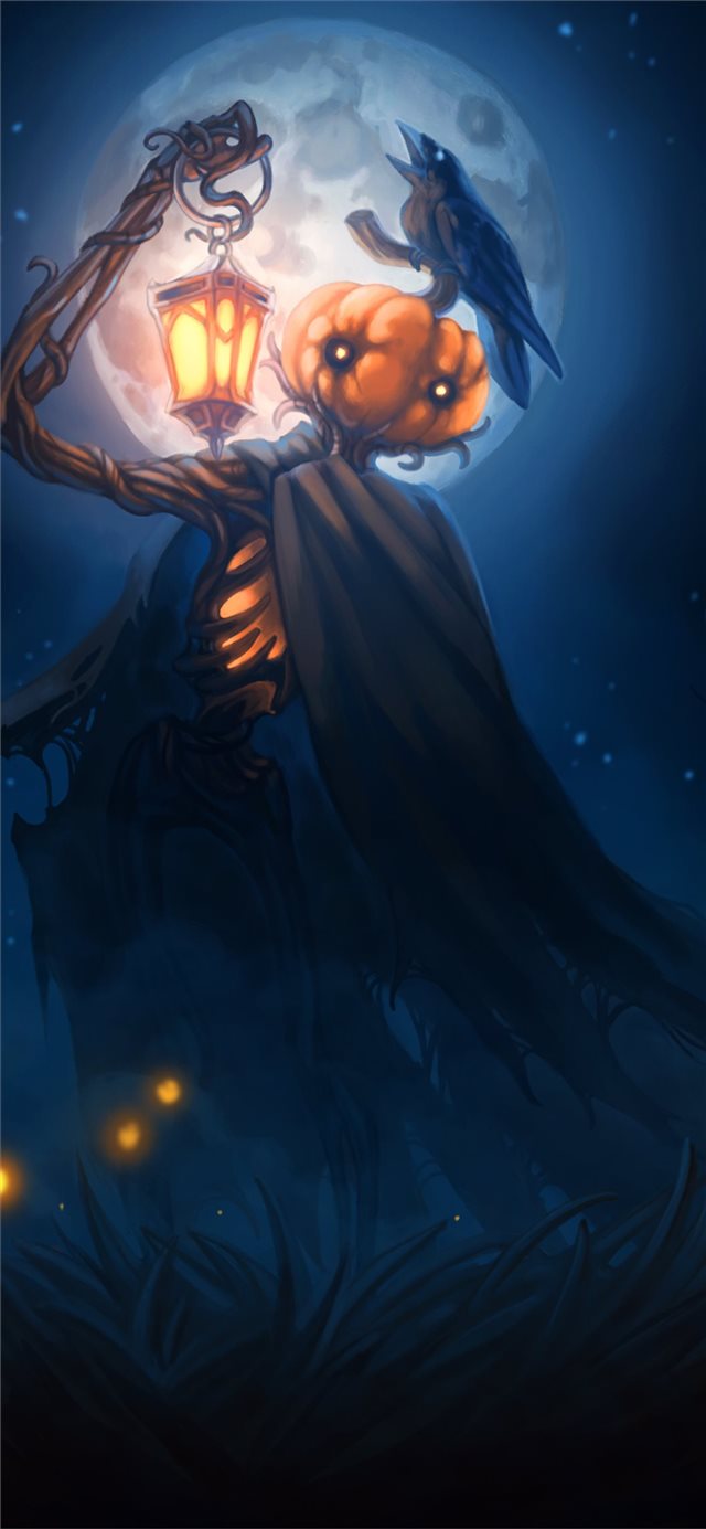 1125x2436 halloween 2018 digital art 4k -  iPhone X Wallpaper