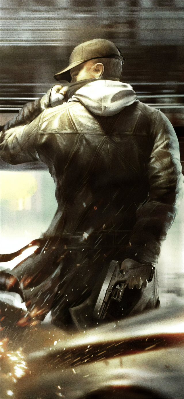 1125x2436 watch dogs 1 character 4k -  iPhone X Wallpaper