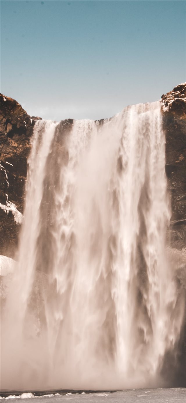 1125x2436 waterfalls during daytime - scenery iPhone X Wallpaper