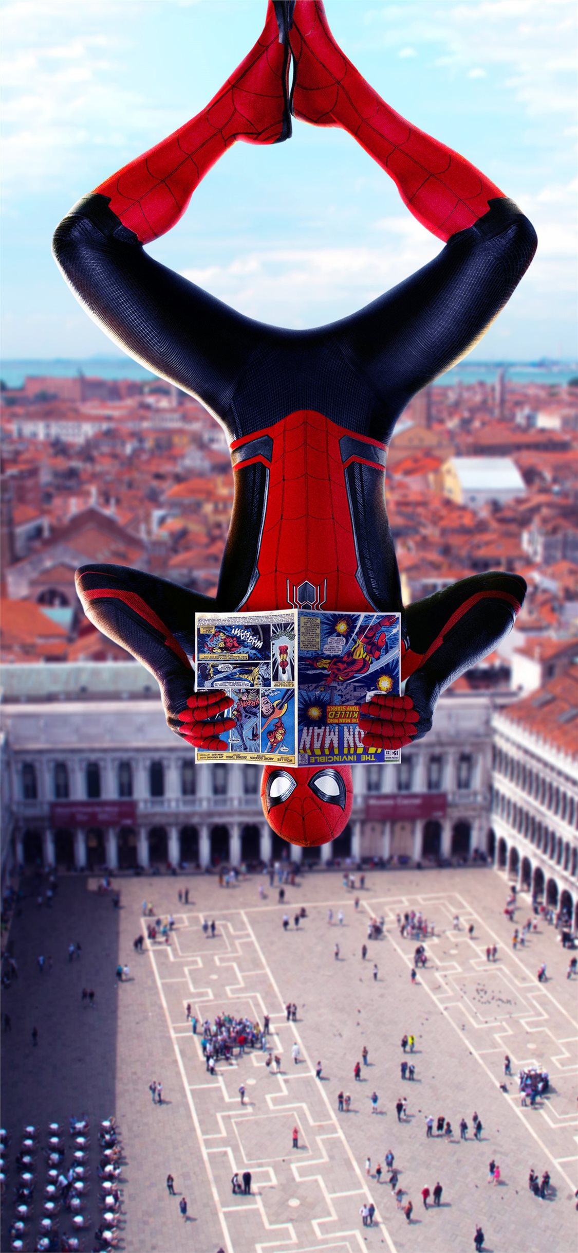 2019 spiderman far from home movie iPhone X Wallpapers Free Download