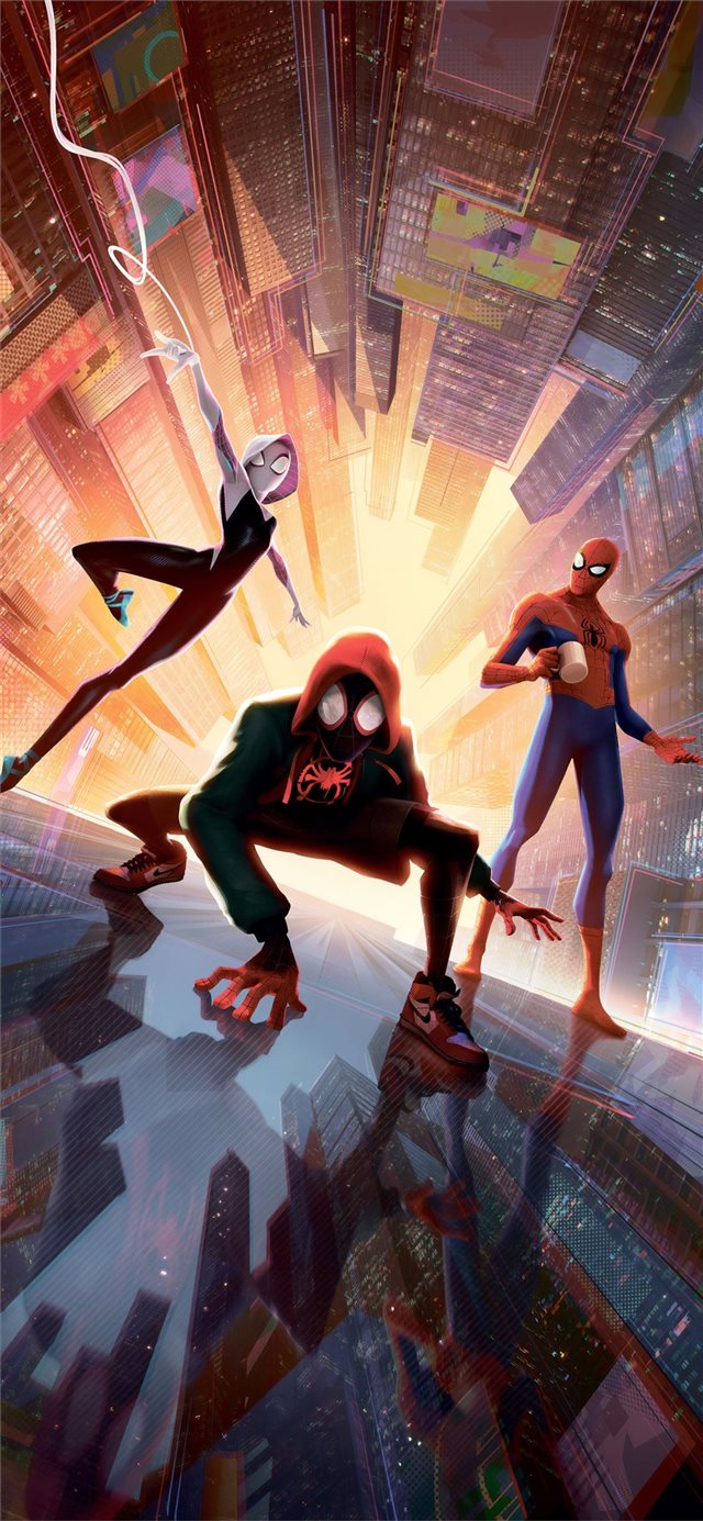 1125x2436 spiderman into the spider verse new new 5k - spiderman iPhone X Wallpaper