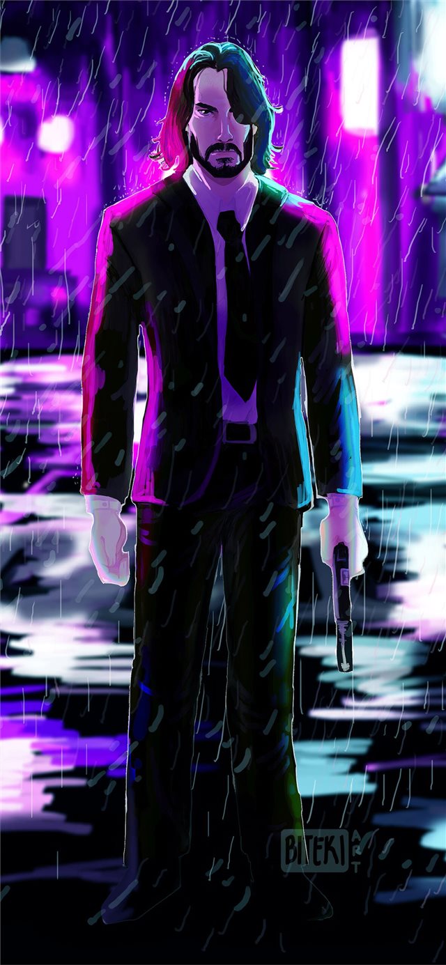 1125x2436 john wick4k art - john wick iPhone X Wallpaper