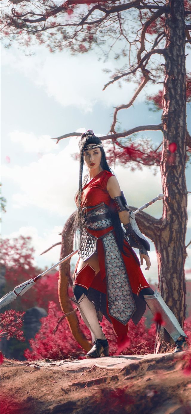 1125x2436 kantai girl cosplay 5k - cosplay iPhone X Wallpaper