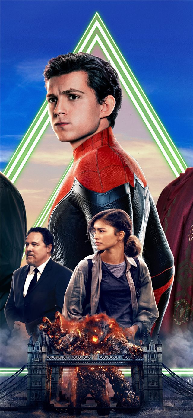 1125x2436 spiderman far from home movie 8 k - spiderman iPhone X Wallpaper