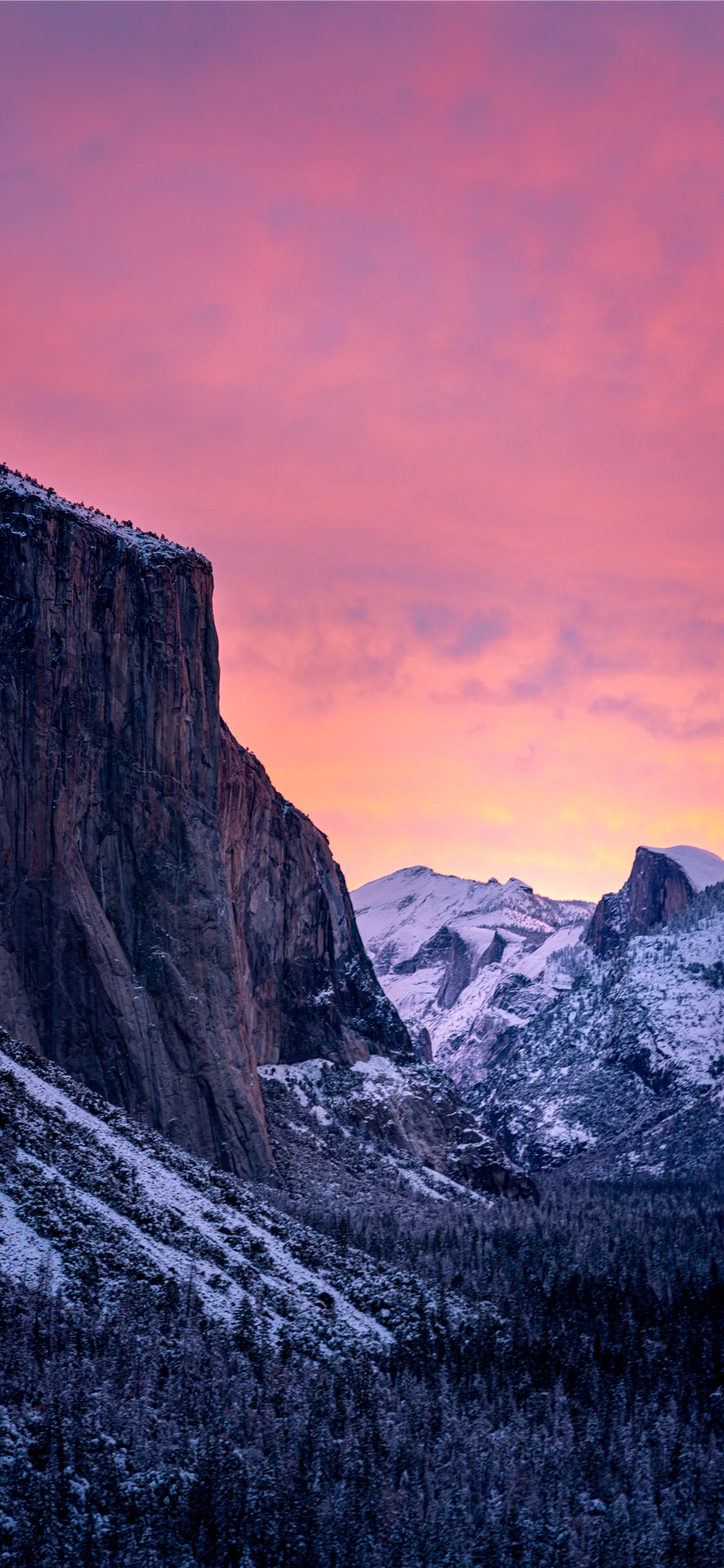 Winter Sunrise In Yosemite Iphone X Wallpapers Free Download