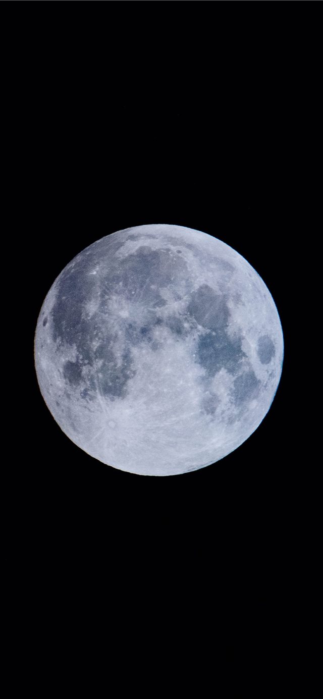 1125x2436 blue moon - grey iPhone X Wallpaper