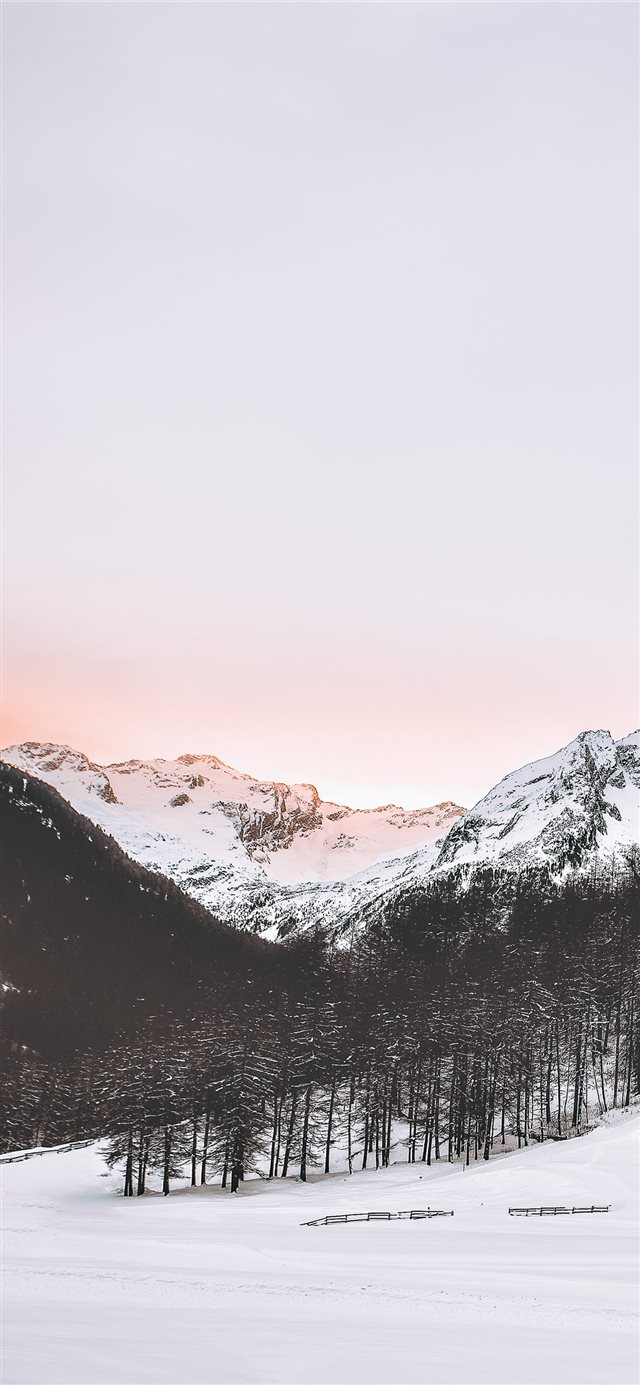 1125x2436 snow covered mountains - snow iPhone X Wallpaper