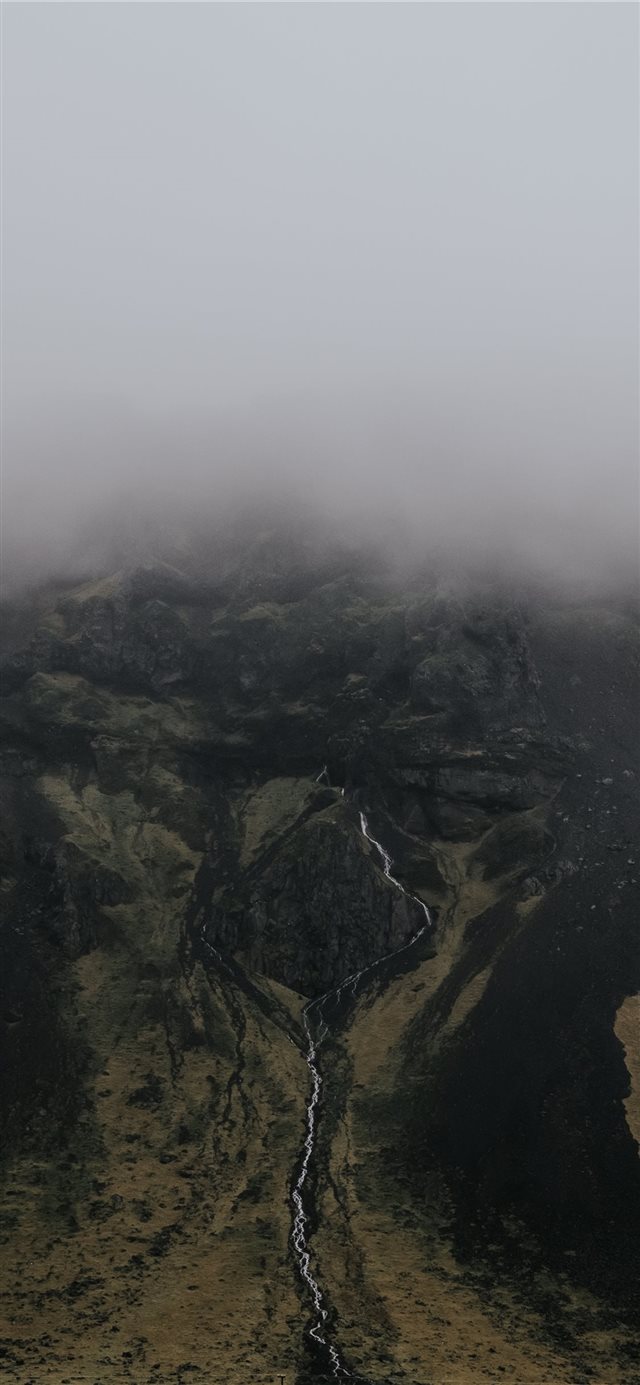 1125x2436 aerial photography of mountainous terrain - scenery iPhone X Wallpaper
