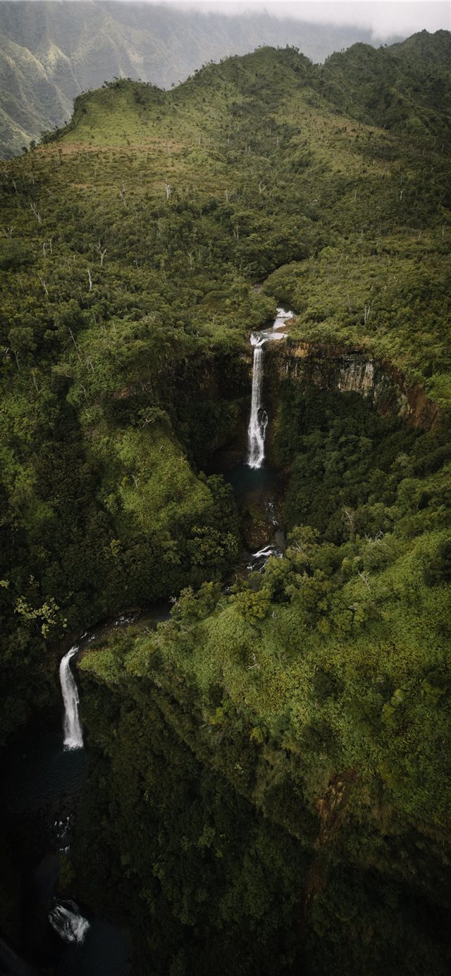 1125x2436 aerial photography of mountain - landscape iPhone X Wallpaper