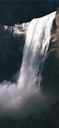 long exposure photo of waterfalls wallpaper