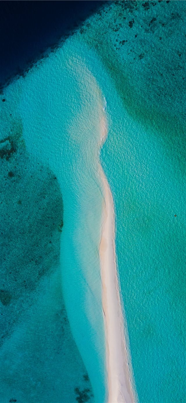 1125x2436 aerial view of sea - scenery iPhone X Wallpaper