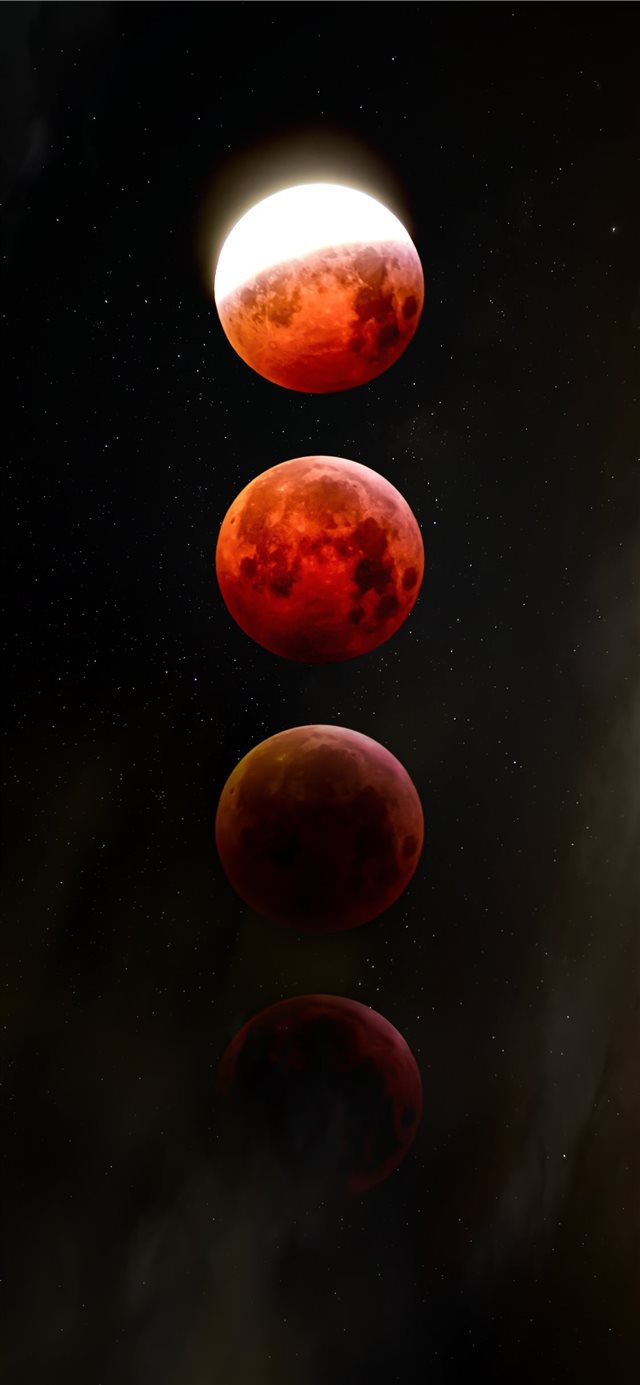 1125x2436 Lunar Eclipse 2019 - space iPhone X Wallpaper