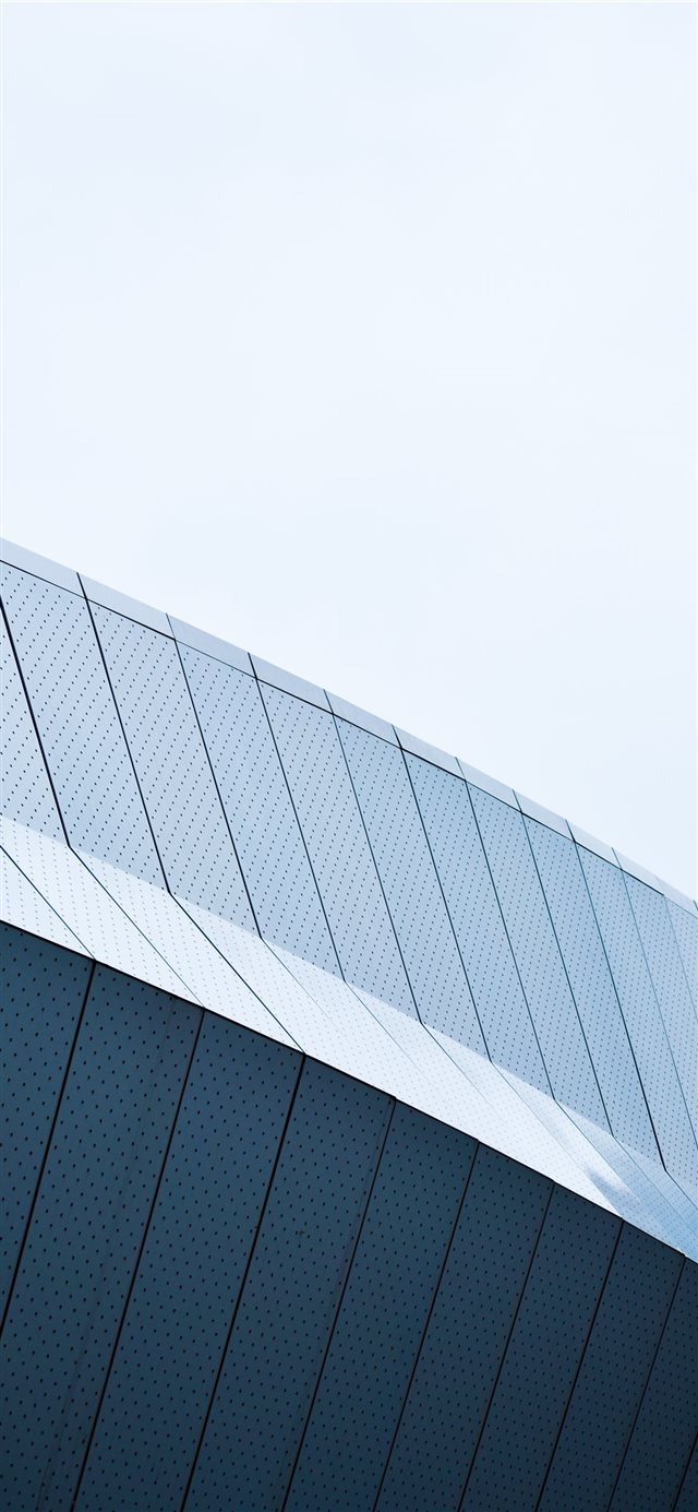 1125x2436 blue wall during daytime - design iPhone X Wallpaper