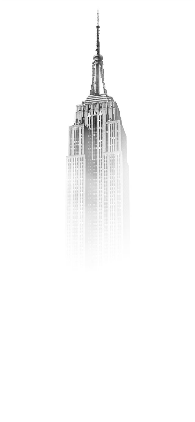1125x2436 Empire State Building sketch - city iPhone X Wallpaper