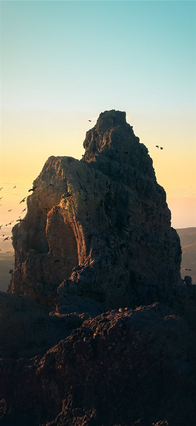 1125x2436 brown mountain - scenery iPhone X Wallpaper