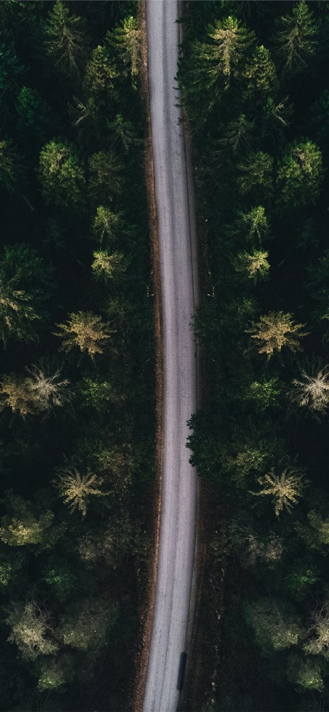 1125x2436 aerial photography of road - landscape iPhone X Wallpaper