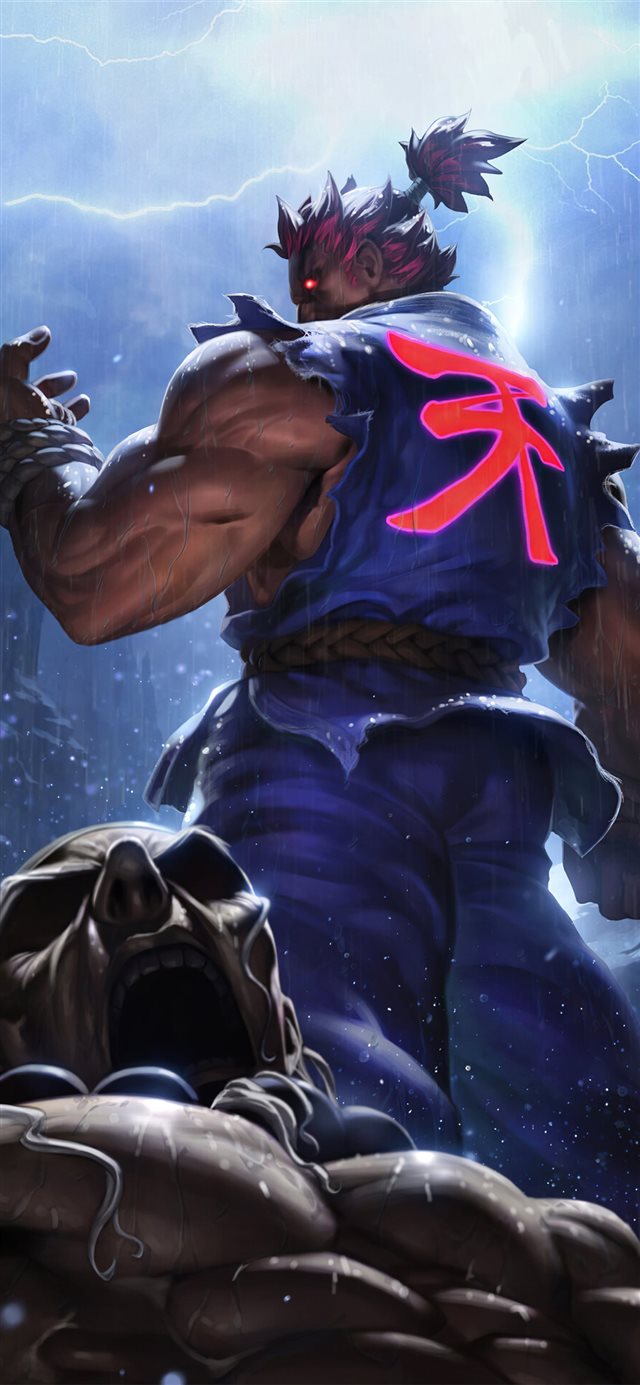 1125x2436 akuma street fighter game 4k - 2019 games iPhone X Wallpaper