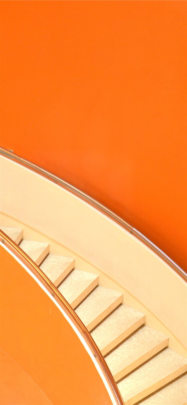 1125x2436 stair inside red wall - singapore iPhone X Wallpaper