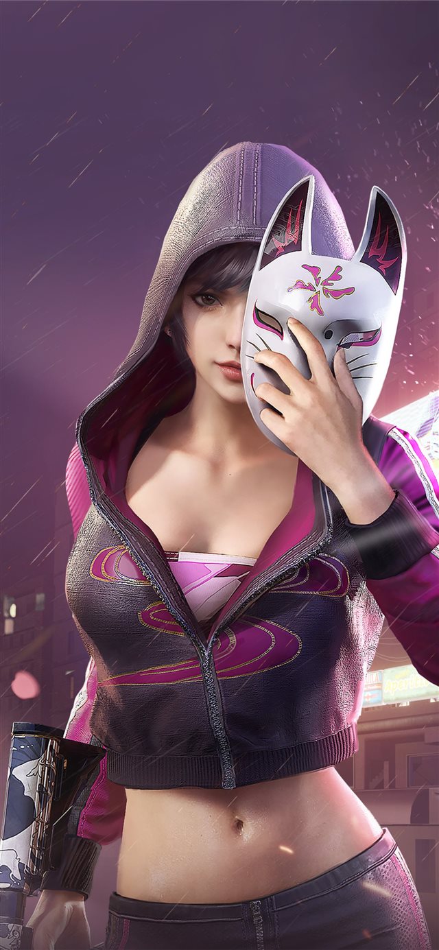 1125x2436 pubg girl 4k 2020 -  iPhone X Wallpaper